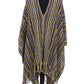 Multicolor Wool Women Poncho