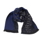 Blue Wool Men Scarf