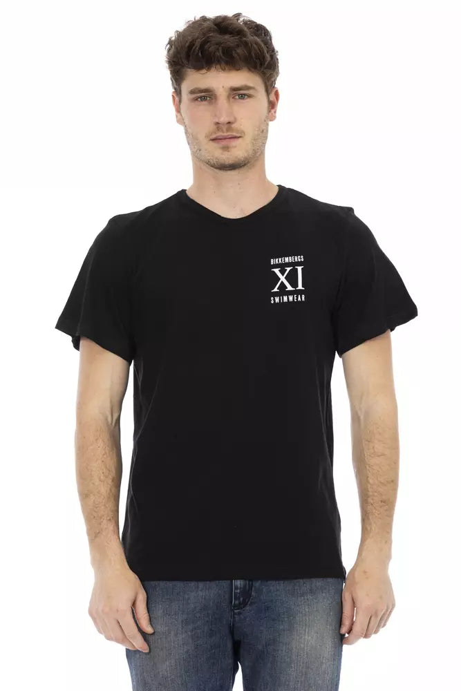 Black Cotton Men's T-Shirt