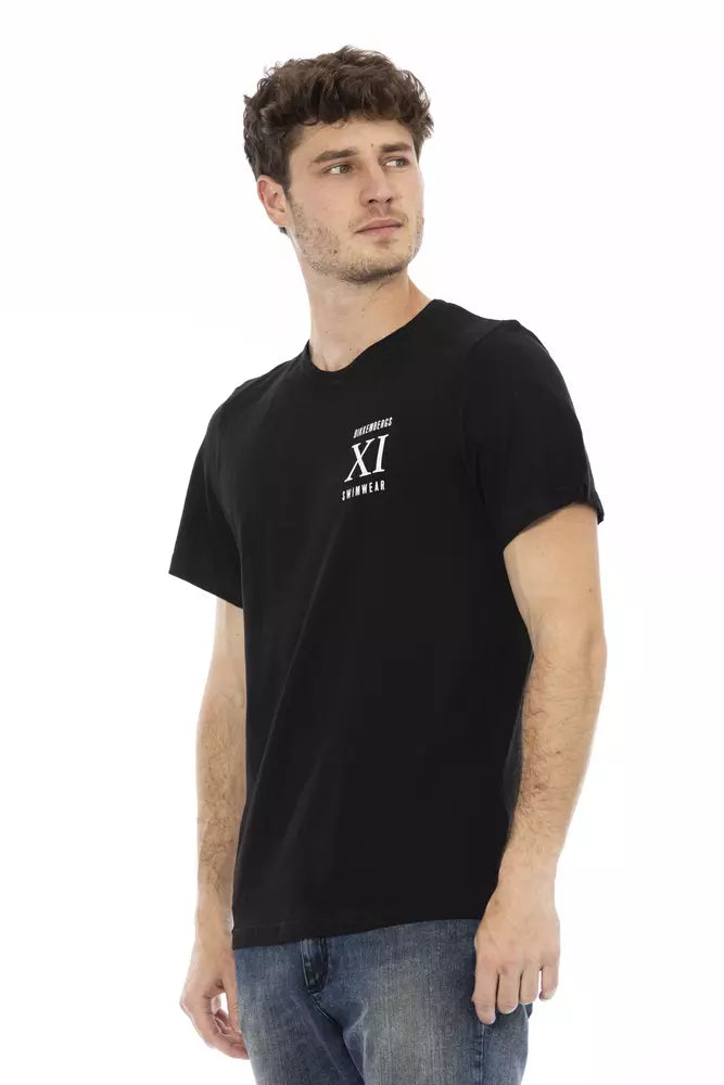 Black Cotton Men's T-Shirt