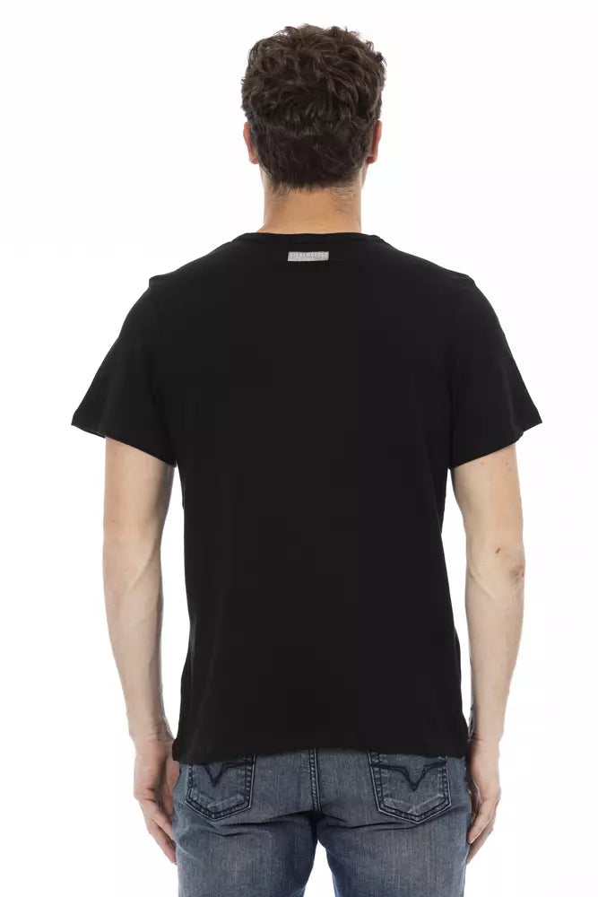 Black Cotton Men's T-Shirt