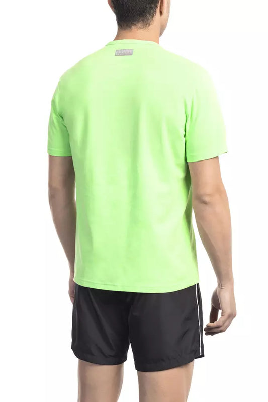 Green Cotton Men T-Shirt