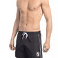 Black Polyester Men Swim Short