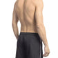 Black Polyester Men Swim Short