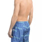 Blue Polyester Men Swim Short