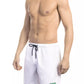 White Polyester Men Swim Short