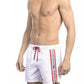 White Polyamide Men Swim Short