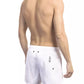 White Polyamide Men Swim Short