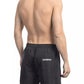 Black Polyester Men Swim Short