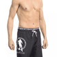 Black Polyester Men Swim Short