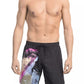 Black Polyester Men Swim Short