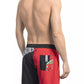Red Polyester Men's Swim Short