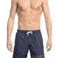 Blue Polyester Men Swimwear