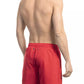 Red Polyester Men Swim Short