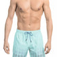 Light Blue Polyester Men Swim Short