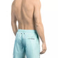 Light Blue Polyester Men Swim Short