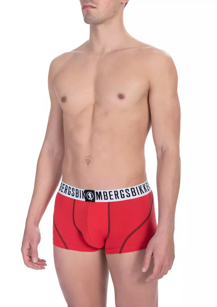 Red Cotton Men Underwear Trunk Pack