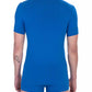 Blue Cotton Men T-Shirt