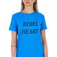 Light Blue Cotton Women T-Shirt