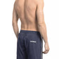 Blue Polyester Men Swim Short