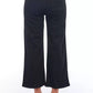 Black Cotton Women Cropped Pant