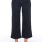 Black Cotton Women Cropped Pant