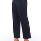 Black Cotton Women Cropped Pant