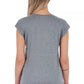 Gray Cotton Women T-Shirt