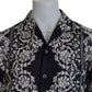 Elegant Satin Floral Baroque Shirt