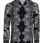 Elegant Satin Floral Baroque Shirt