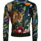 Jungle Embroidered Wool-Silk Sweater