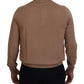 Beige Cashmere Crewneck Pullover Sweater