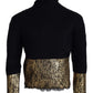 Stunning Black and Gold Crewneck Sweater