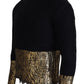 Stunning Black and Gold Crewneck Sweater