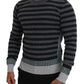 Elegant Striped Wool Crewneck Sweater