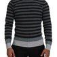 Elegant Striped Wool Crewneck Sweater