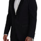 Elegant Black Silk-Lined Evening Blazer