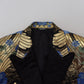Gold Lurex Double Breasted Jacket Blazer
