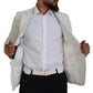 Elegant White Sicilia Single Breasted Blazer