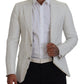 Elegant White Sicilia Single Breasted Blazer