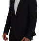 Elegant Single-Breasted Wool Blend Blazer