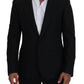 Elegant Single-Breasted Wool Blend Blazer