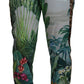 Multicolor Silk Statement Pants