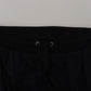 Chic Black Cotton Designer Trousers