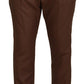 Chic Brown Cashmere-Silk Jogger Pants