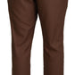 Chic Brown Cashmere-Silk Jogger Pants