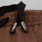 Chic Brown Cashmere-Silk Jogger Pants