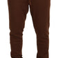 Elegant Brown Cashmere Jogger Pants