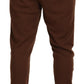 Elegant Brown Cashmere Jogger Pants