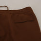 Elegant Brown Cashmere Jogger Pants